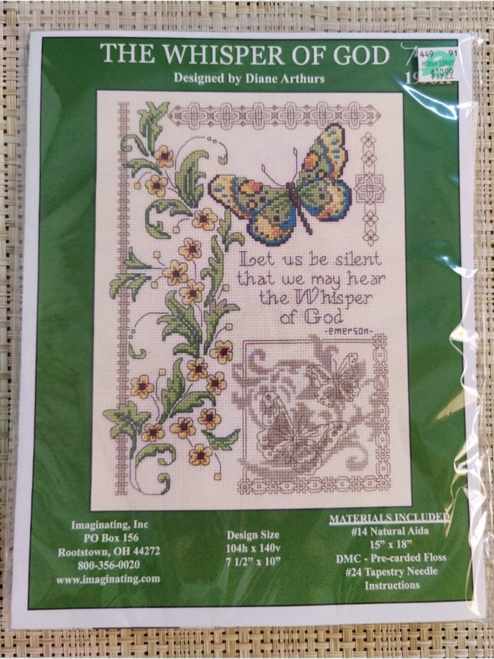 Imagination Counted Cross Stitch Kit The Whisper of God 7.5 x 10"